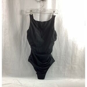SUUKSESS Black One Piece Swimsuit Tummy Control